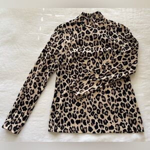 Kate Spade Beige and Black Animal Print Top